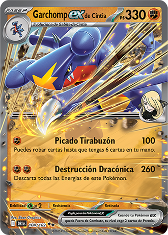 Cynthia's Garchomp ex #104/182 Destined Rivals - Español